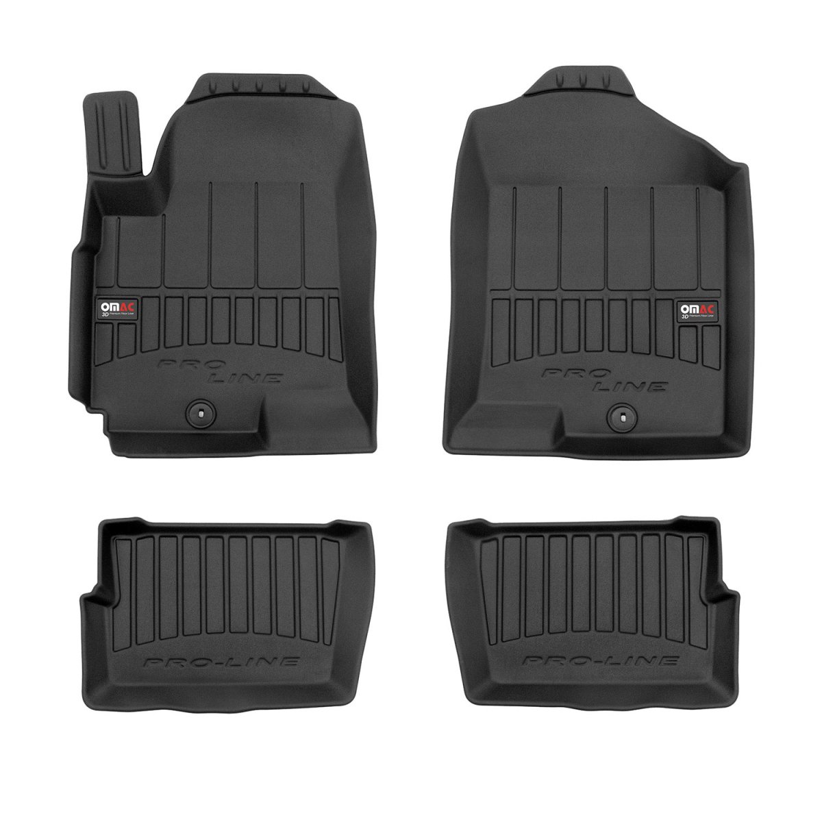 KIA Soul Floor Mat - Omac - Proline Premium TPE, 4 Pcs - Black - '10-'13